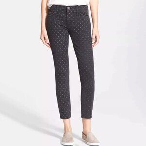 Current/Elliott Stiletto Jeans Black Polka Dot Revival Size 27 NEW NWT